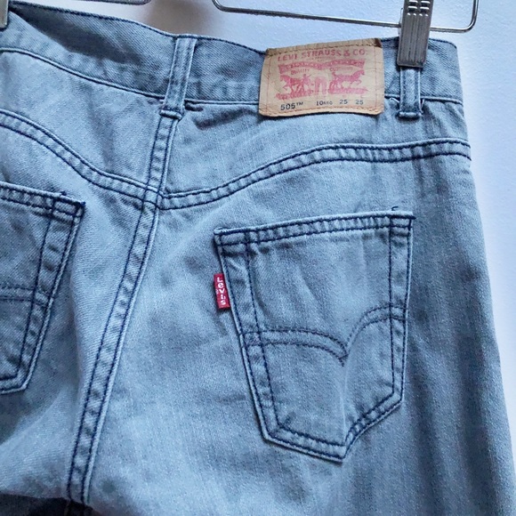 LEVI'S '505 STRAIGHT' CROPPED JEANS - Picture 6 of 6